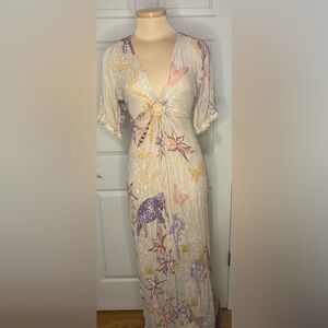 Z&L EUROPE Tan Bohemian Safari Maxi Dress | Sexy Summer | Made With Love Size M